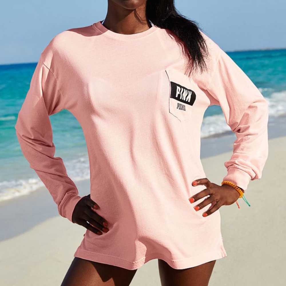 VS PINK Long-Sleeve Logo Tee